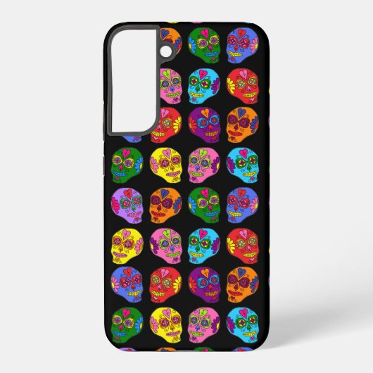 Lucha Libre Suiker Schedel Samsung Galaxy Hoesje (Achterkant)