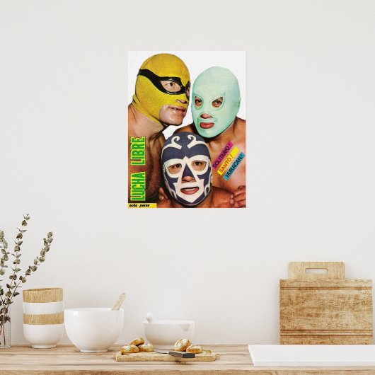 Lucha Libre Trio Poster (Keuken)
