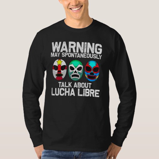 Lucha Libre voor Mannen Mexicaans kruiingmasker T-shirt (Voorkant)