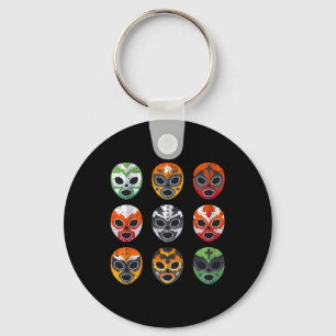 Lucha Libre Wrestling Mask Cinco de Mayo Mexican B Sleutelhanger