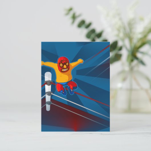 luchador briefkaart (Staand voorkant)
