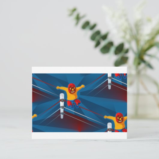 luchador briefkaart (Staand voorkant)