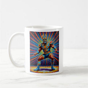 Luchador Cosmic Hero Pop Art T Shirt Koffiemok