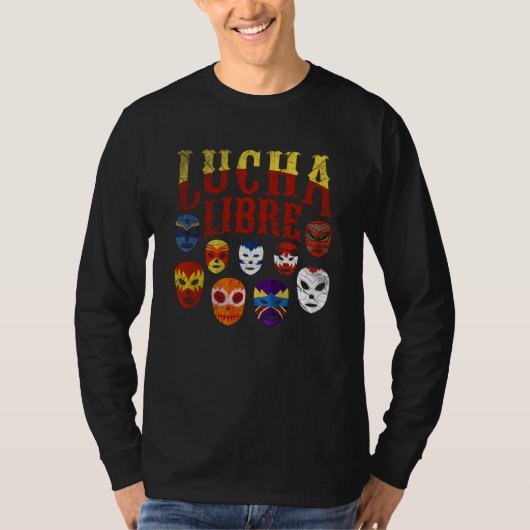 Luchador Masks Lucha Libre  2 T-shirt (Voorkant)