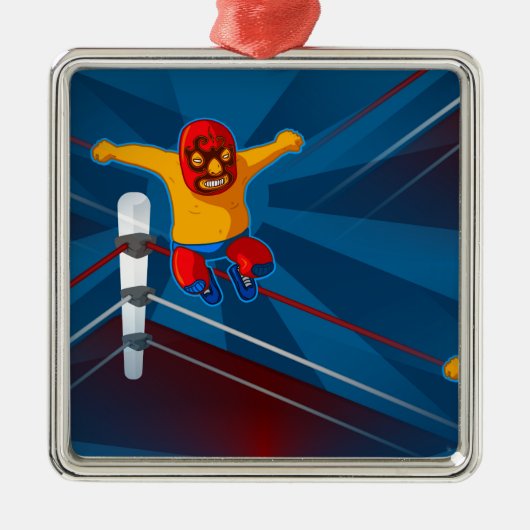 luchador metalen ornament (Voorkant)