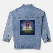 Luchadora Lucha Libre Mexicaanse worstelen Mok Denim Jacket (Achterkant)