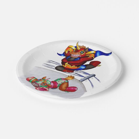 Luchadores Papieren Bordje (Gekanteld)