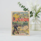 Luchon France  Railroad Poster 1890 Briefkaart (Staand voorkant)