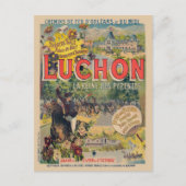 Luchon France  Railroad Poster 1890 Briefkaart (Voorkant)