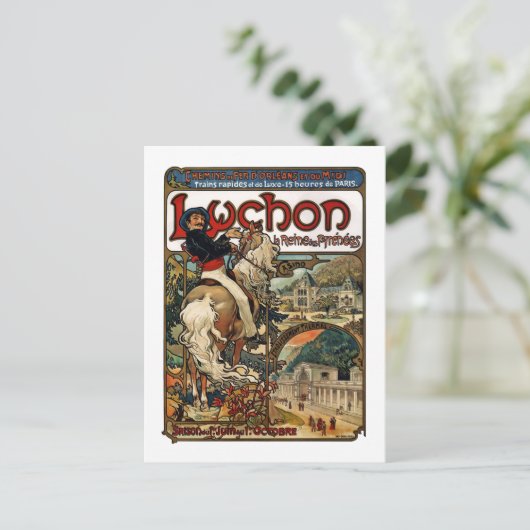 Luchon, Mucha Briefkaart (Staand voorkant)