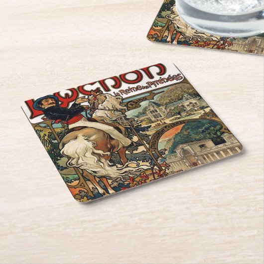 Luchon, Mucha Kartonnen Onderzetters (Schuin)