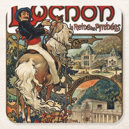 Luchon, Mucha Kartonnen Onderzetters (Voorkant)