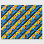 "Lucht aan het lopen!" High Flying Scooter Cadeaupapier (Vlak)