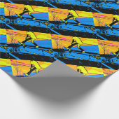 "Lucht aan het lopen!" High Flying Scooter Cadeaupapier (Hoek)