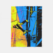 "Lucht aan het lopen!" High Flying Scooter Fleece Deken (Voorkant)