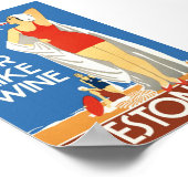 Lucht-achtige wijn, Weston England Vintage Travel Poster (Hoek)