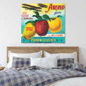Lucht Apple Crate LabelWatsonville, CA Canvas Afdruk (Insitu (Slaapkamer))