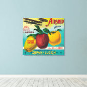 Lucht Apple Crate LabelWatsonville, CA Canvas Afdruk (Insitu (Houten vloer))