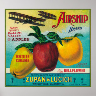 Lucht Apple Crate LabelWatsonville, CA Poster