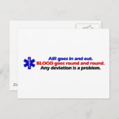 Lucht/bloed Briefkaart (Voorkant / Achterkant)