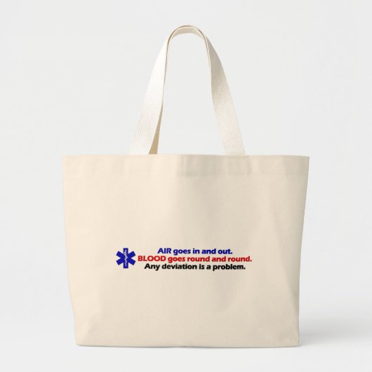 Lucht/bloed Grote Tote Bag (Voorkant)