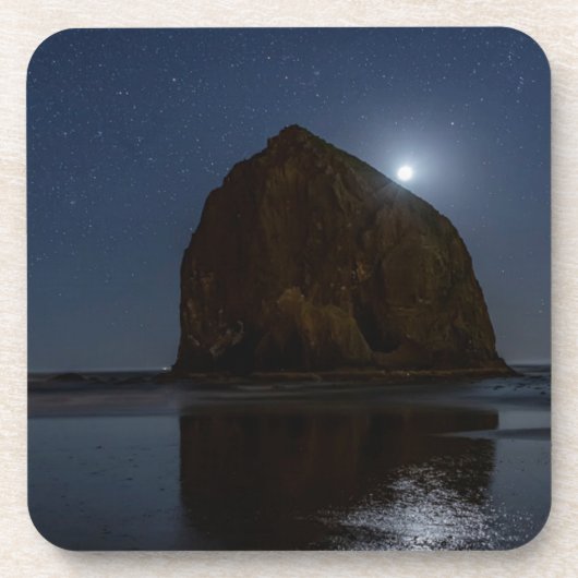 Lucht boven Haystack Rock | Cannon Beach, Oregon Bier Onderzetter (Voorkant)