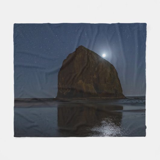 Lucht boven Haystack Rock | Cannon Beach, Oregon Fleece Deken (Voorkant (Horizontaal))