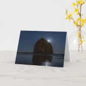 Lucht boven Haystack Rock | Cannon Beach, Oregon Kaart (Gele Bloem)