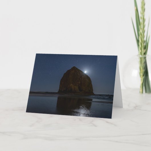 Lucht boven Haystack Rock | Cannon Beach, Oregon Kaart (Voorkant)