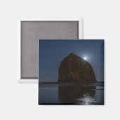 Lucht boven Haystack Rock | Cannon Beach, Oregon Magneet (Voorkant / Achterkant)