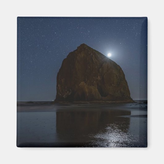 Lucht boven Haystack Rock | Cannon Beach, Oregon Magneet (Voorkant)