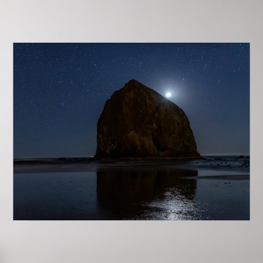 Lucht boven Haystack Rock | Cannon Beach, Oregon Poster (Voorkant)