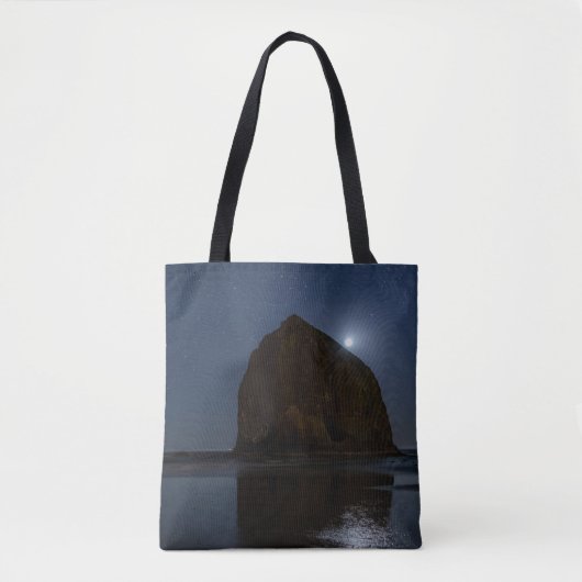 Lucht boven Haystack Rock | Cannon Beach, Oregon Tote Bag (Voorkant)