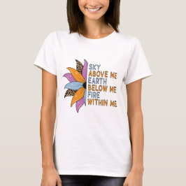 Lucht boven me aarde onder me t-shirt