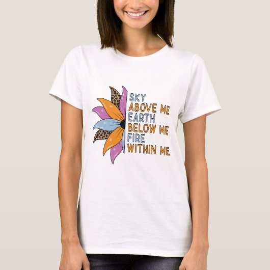 Lucht boven me aarde onder me t-shirt (Voorkant)