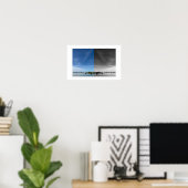 Lucht boven waterreflectie fotografie poster (Thuiskantoor)