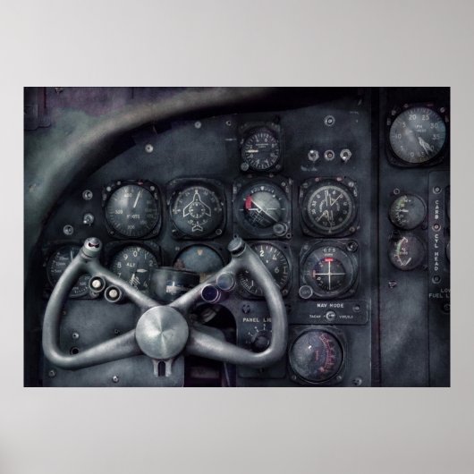 Lucht - De cockpitit Poster (Voorkant)