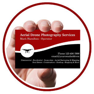 Lucht drone fotografie diensten visitekaartje