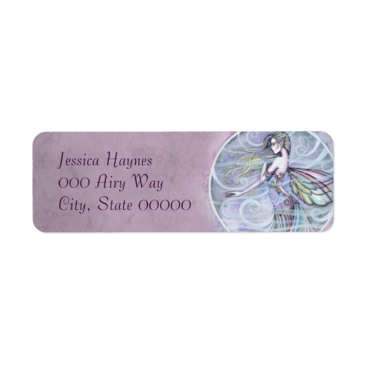 Lucht Element Fee Fantasy Kunst Etiket (Voorkant)