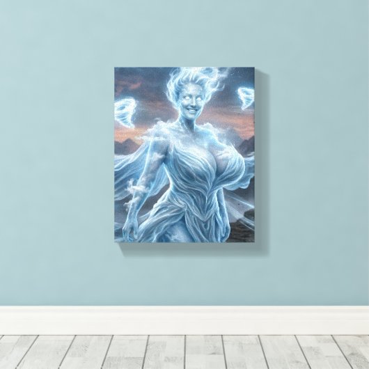 Lucht Elementaal Canvas Afdruk (Insitu (Houten vloer))