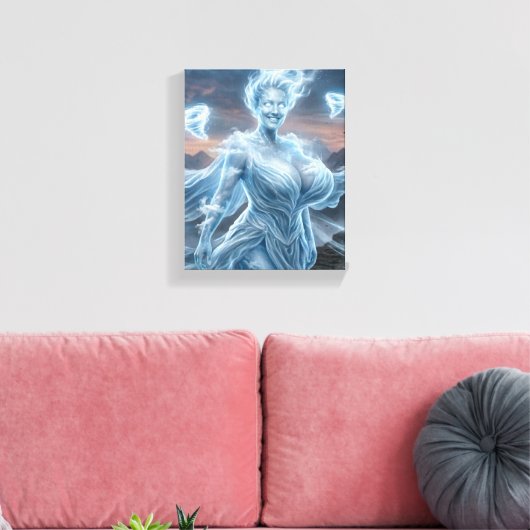 Lucht Elementaal Canvas Afdruk (Insitu (Woonkamer))