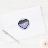 Lucht Elementair Hart Ronde Sticker (Envelop)