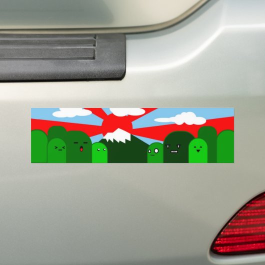 lucht en heuvels bumpersticker (Op auto)