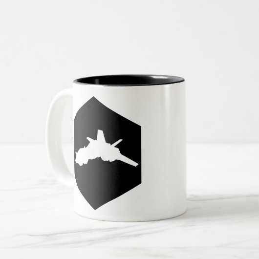 lucht- en ruimtevaart-Mok Tweekleurige Koffiemok (Voorkant links)