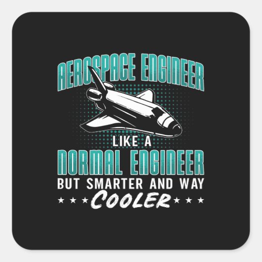 Lucht- en ruimtevaarttechnicus als een normale tec vierkante sticker (Voorkant)