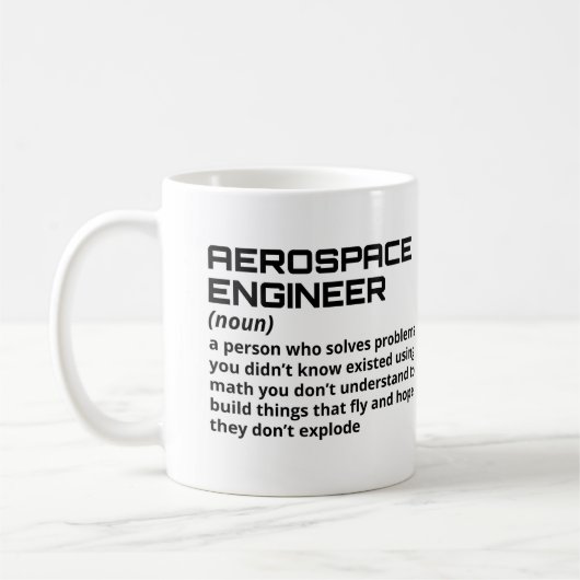 Lucht- en ruimtevaarttechnicus - Funny Definition Koffiemok (Links)