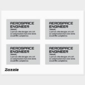 Lucht- en ruimtevaarttechnicus - Funny Definition Rechthoekige Sticker (Vel)