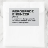 Lucht- en ruimtevaarttechnicus - Funny Definition Rechthoekige Sticker (Tas)
