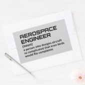 Lucht- en ruimtevaarttechnicus - Funny Definition Rechthoekige Sticker (Envelop)