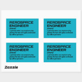 Lucht- en ruimtevaarttechnicus - Funny Definition  Rechthoekige Sticker (Vel)